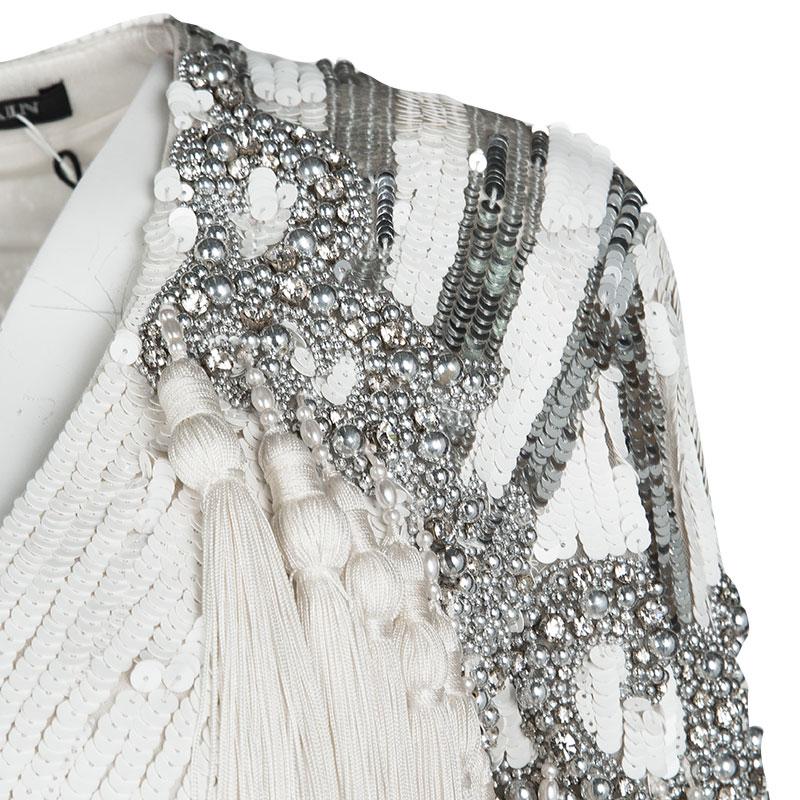 balmain tassel dress