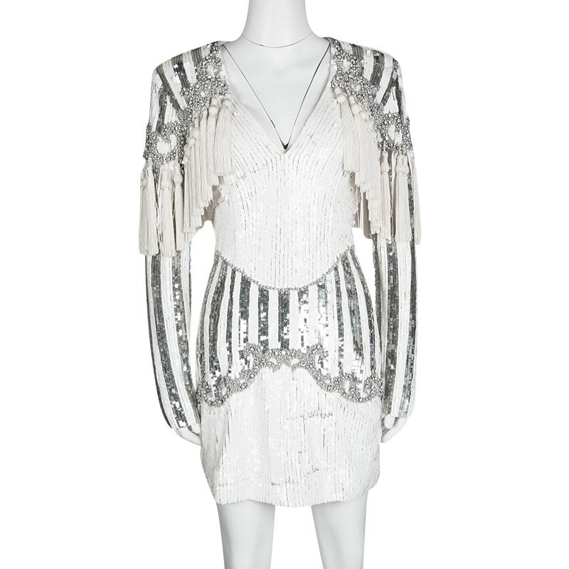 balmain tassel dress
