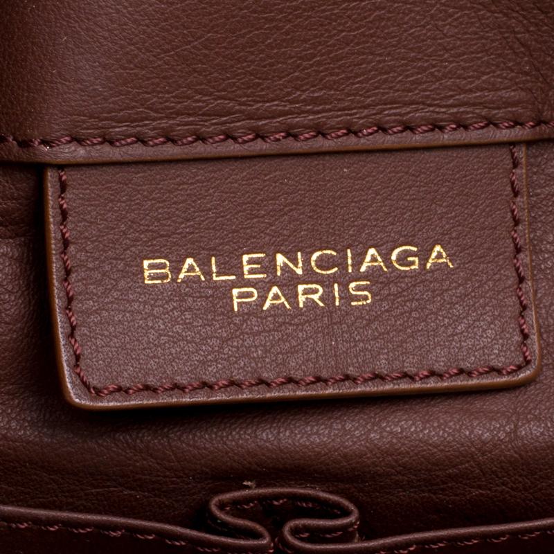 Balenciaga Brown Leather Papier A3 Tote 5