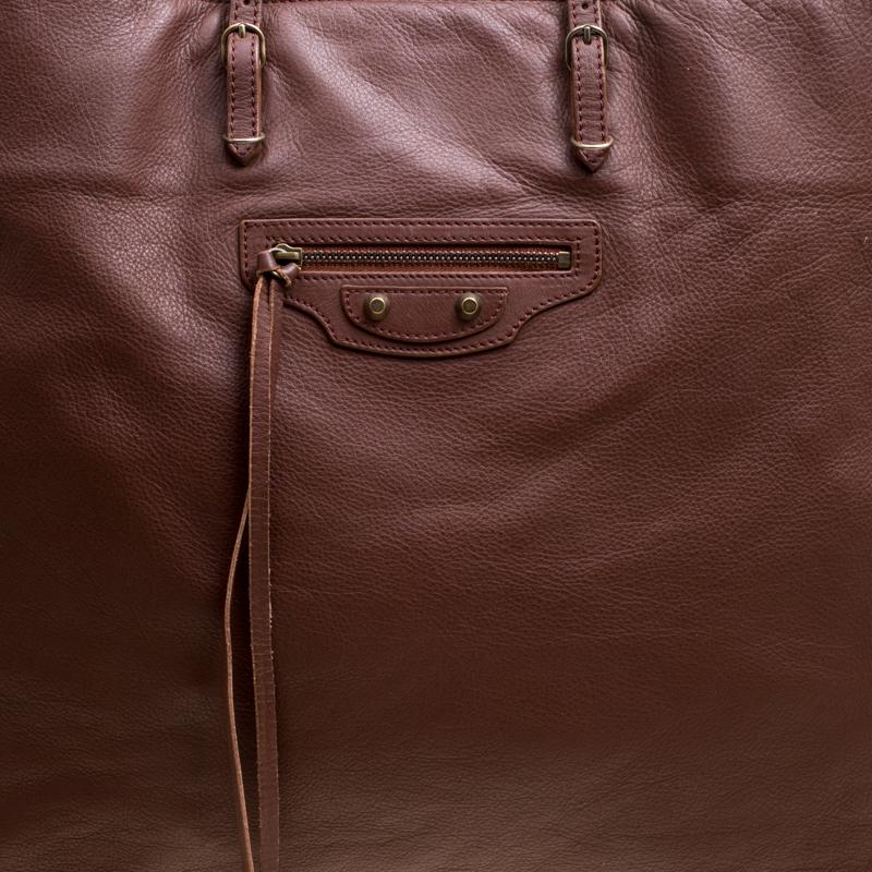 Balenciaga Brown Leather Papier A3 Tote 2