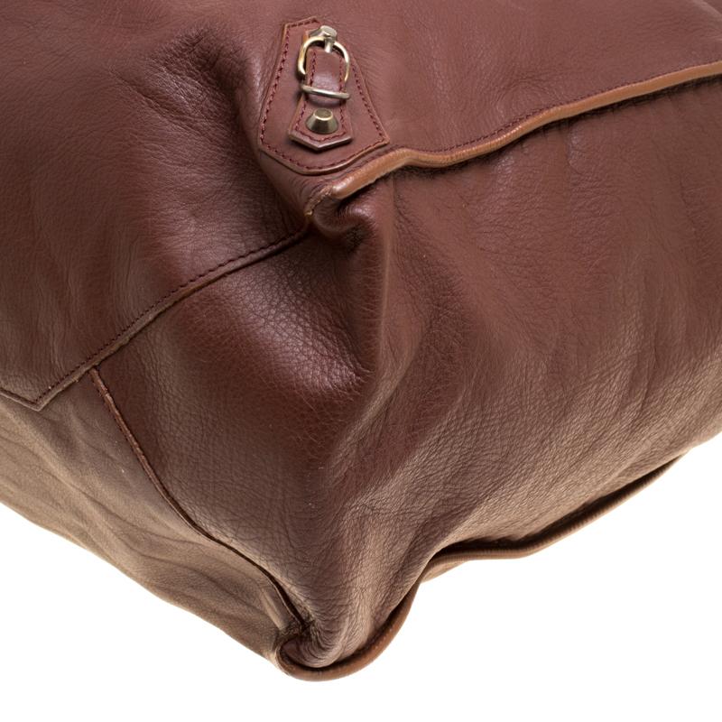 Women's Balenciaga Brown Leather Papier A3 Tote