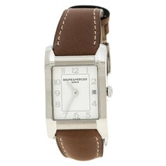 Baume & Mercier White Stainless Steel Hampton Women's Wristwatch 22 mm