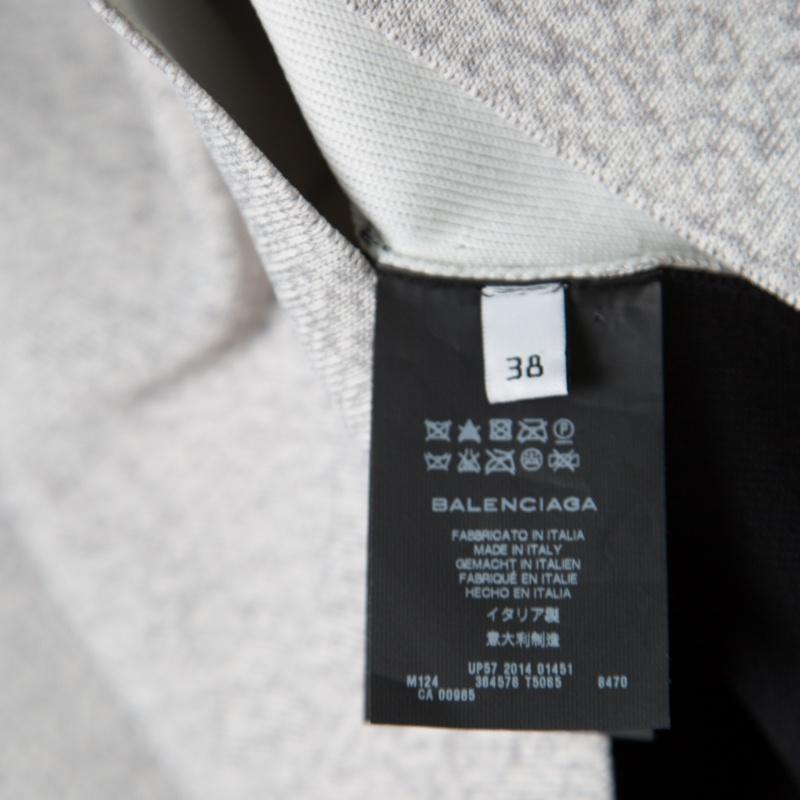 Women's Balenciaga Colorblock Pattern Knit Shift Midi Dress M