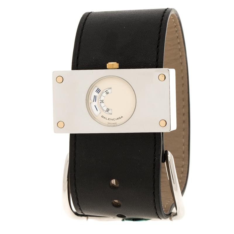 Balenciaga Cream Stainless Steel Limited Edition 922/1000 Women's Wristwatch 45 
