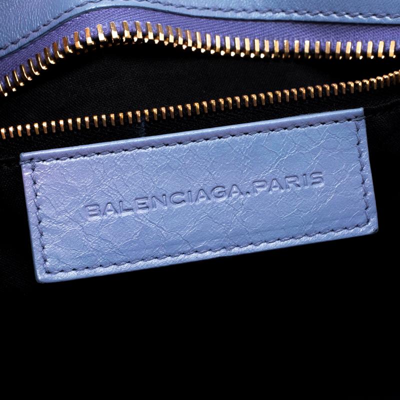 Balenciaga Light Blue Leather GGH Part Time Top Handle Bag 4