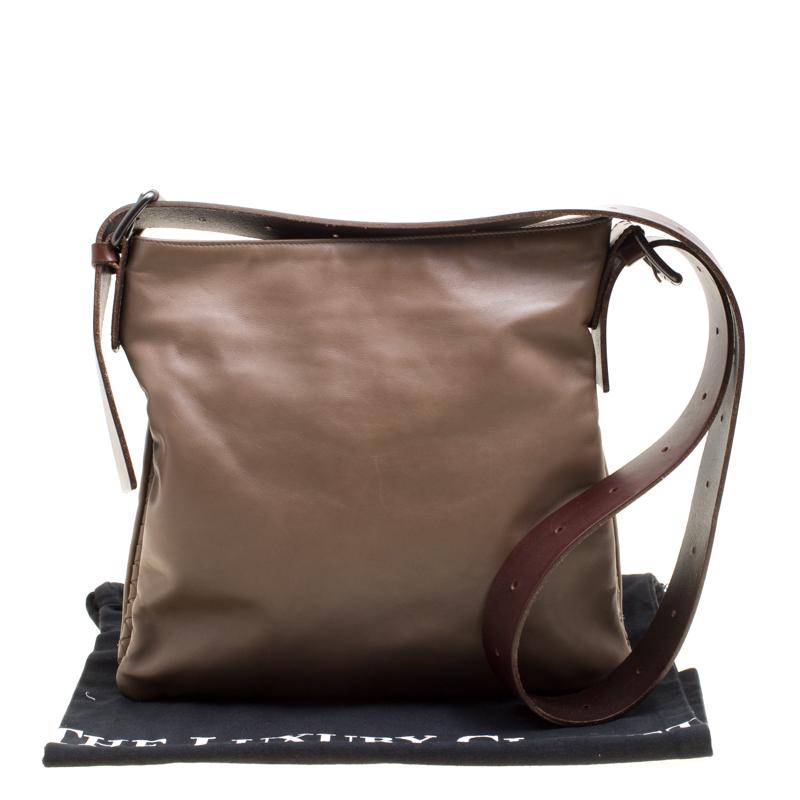 Bottega Veneta Brown Leather Messenger Bag 3