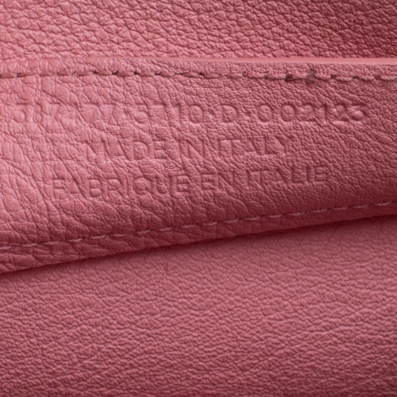 Balenciaga Pink Leather Mini Metallic Papier A4 Top Handle Bag 3