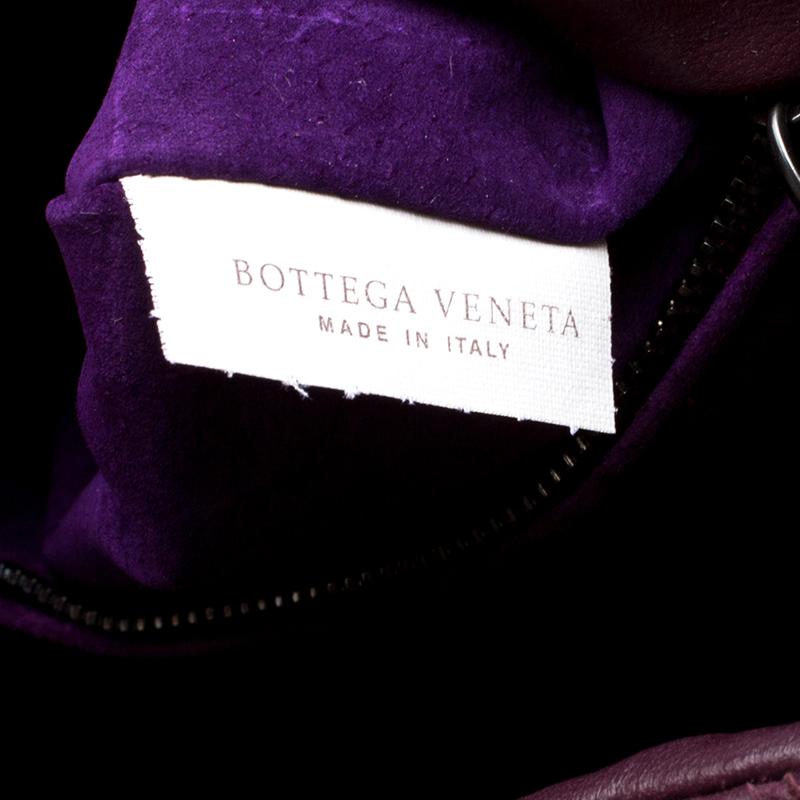 Women's Bottega Veneta Burgundy Intrecciato Leather Drawstring Flap Crossbody Bag
