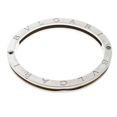 Bvlgari B.Zero1 Stainless Steel & 18K Yellow Gold Oval Bangle Bracelet