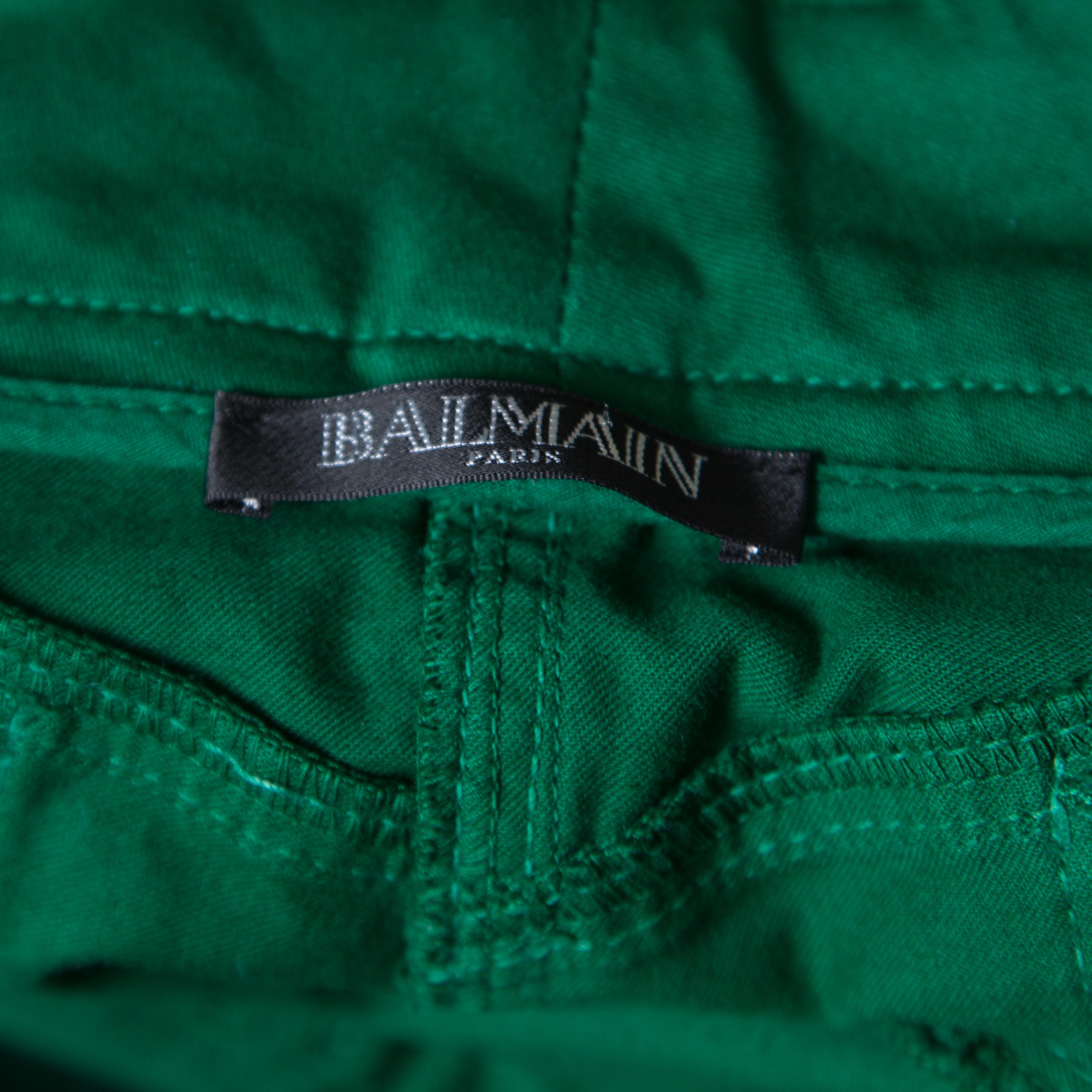 balmain green pants
