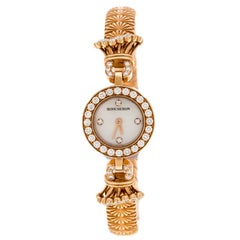 Boucheron Mother of Pearl Diamond & 18k Rose Gold Ma Jolie Women's Wristwatch 18