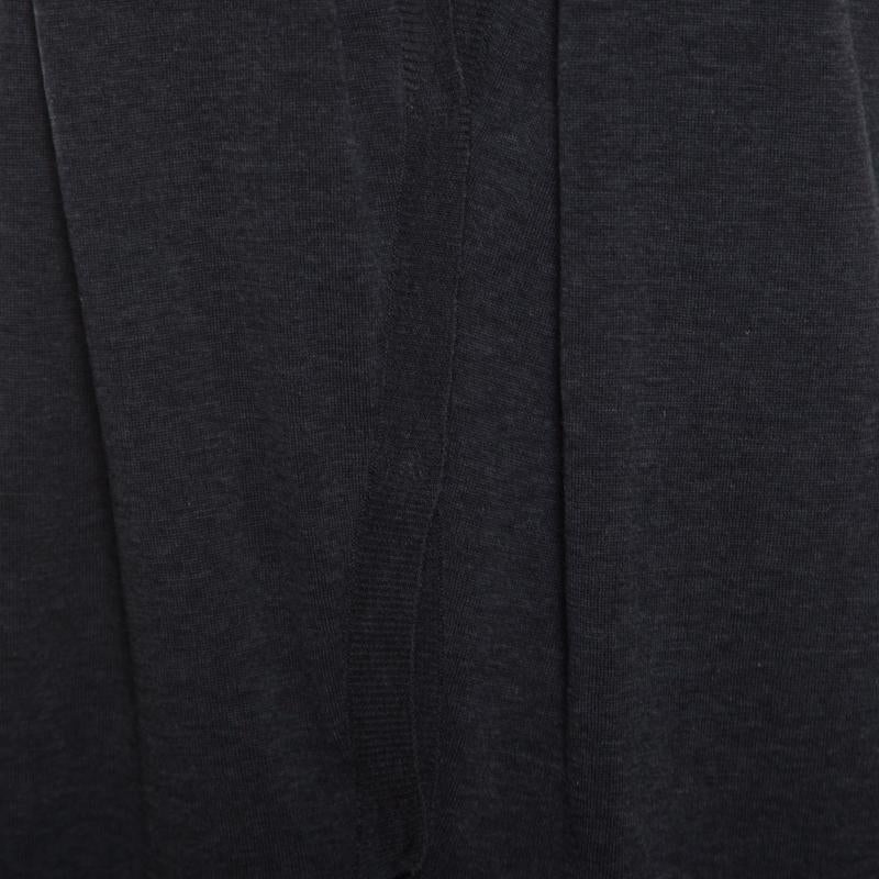 Women's Bottega Veneta Anthracite Grey Gathered Bodice Detail Boxy Jumpsuit M