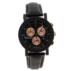 Bvlgari Black Carbongold Athens Chronograph BB38CLCH Limited Edition Women's Wri