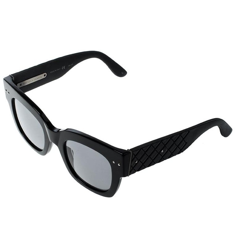 Bottega Veneta Black BV0007S Wayfarer Sunglasses at 1stDibs