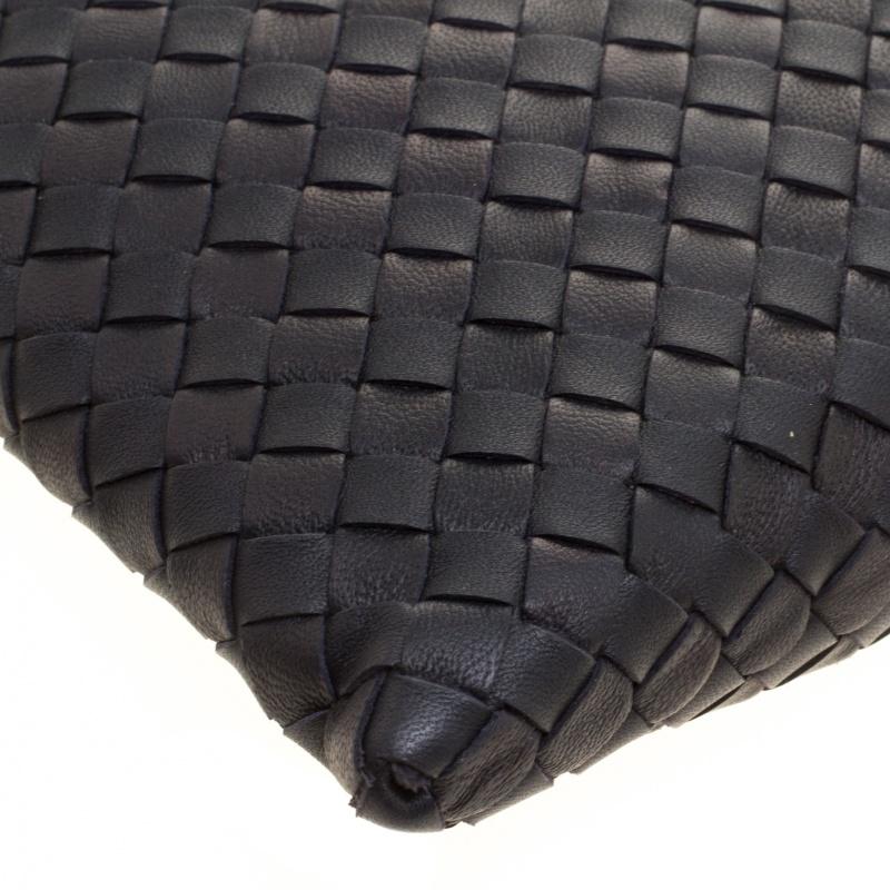 Bottega Veneta Black Intrecciato Leather Pouch 6