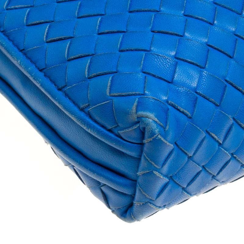 Bottega Veneta Blue Intrecciato Nappa Leather Crossbody Bag 1