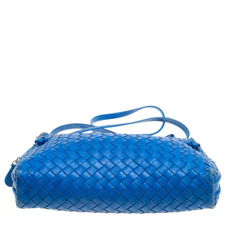 Bottega Veneta Blue Intrecciato Nappa Leather Crossbody Bag 6