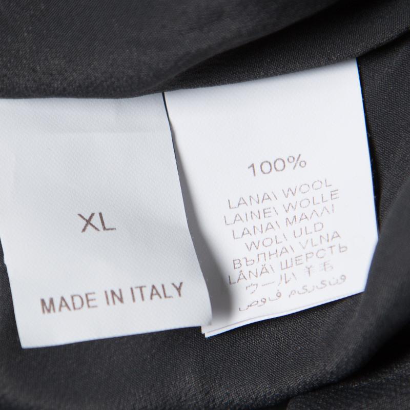  Grey Wool Embellished Side Seam Detail Midi Skirt XL In Excellent Condition In Dubai, Al Qouz 2