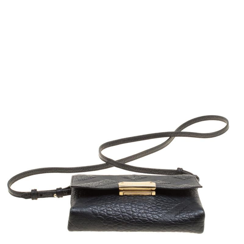 Burberry Black Leather Small Langley Clutch 1