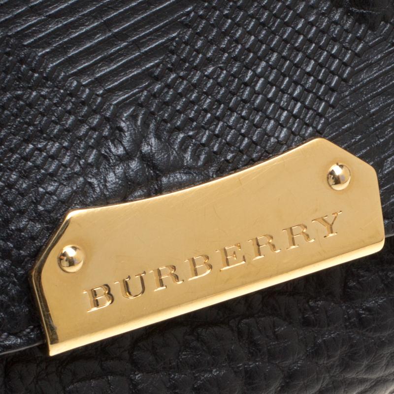 Burberry Black Leather Small Langley Clutch 6