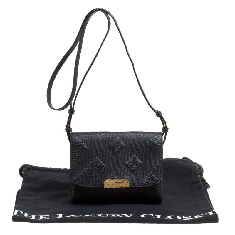 Burberry Black Leather Small Langley Clutch 9
