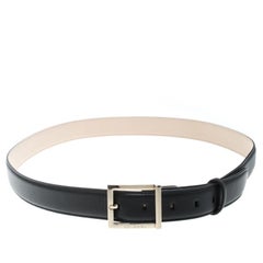 Bvlgari Black Leather Belt 110cm