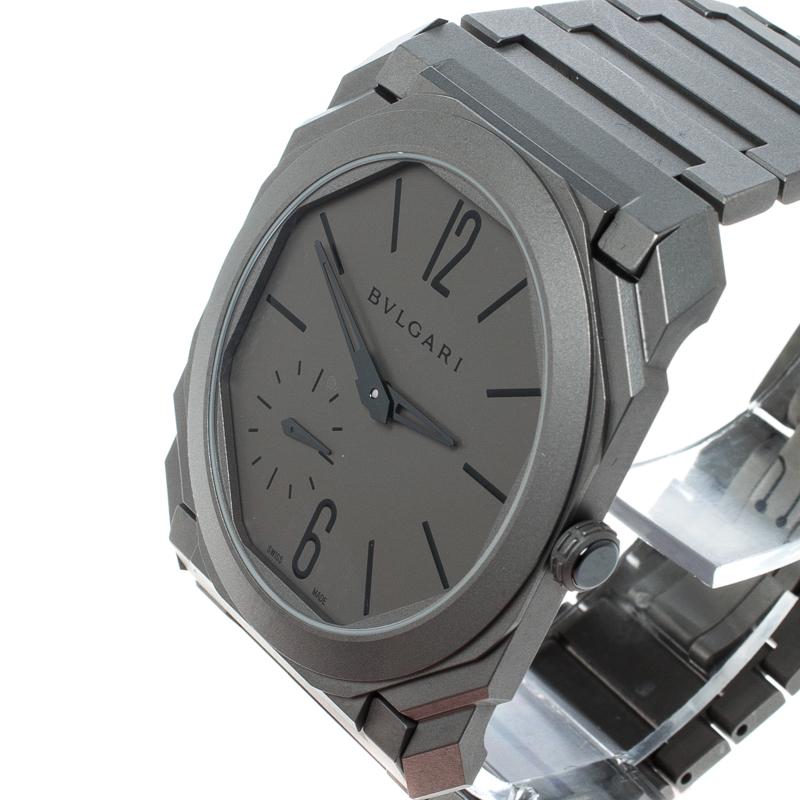 Bvlgari Grey Titanium Octo Finissimo BGO40TXT Men's Wristwatch 40 mm 1
