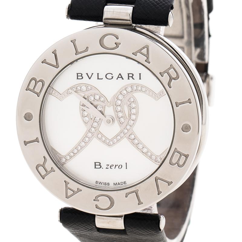 Contemporary Bvlgari MOP Stainless Steel B.Zero1 Women's Wristwatch 35MM