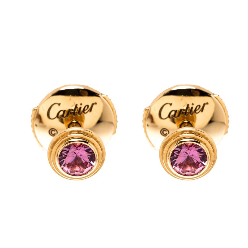 Cartier Saphirs Legers Pink Gold And Pink Sapphires Earrings