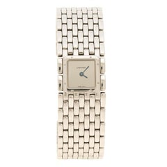 Cartier Silver Stainless Steel Panthere Ruban Women's Wristwatch 21 mm