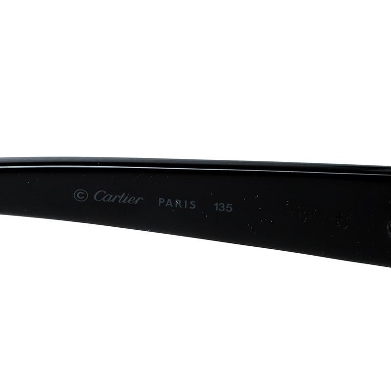 Cartier Black/ Black Gradient Cat Eye Sunglasses 1