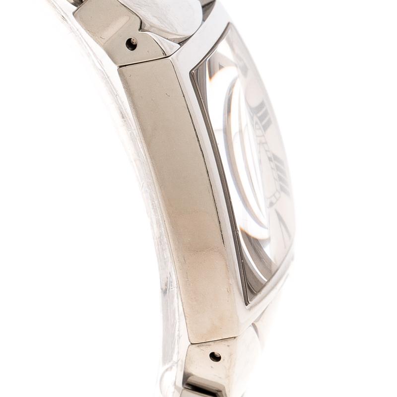 Contemporary Cartier Cream Stainless Steel La Doña 2835 Women's Wristwatch 28 mm