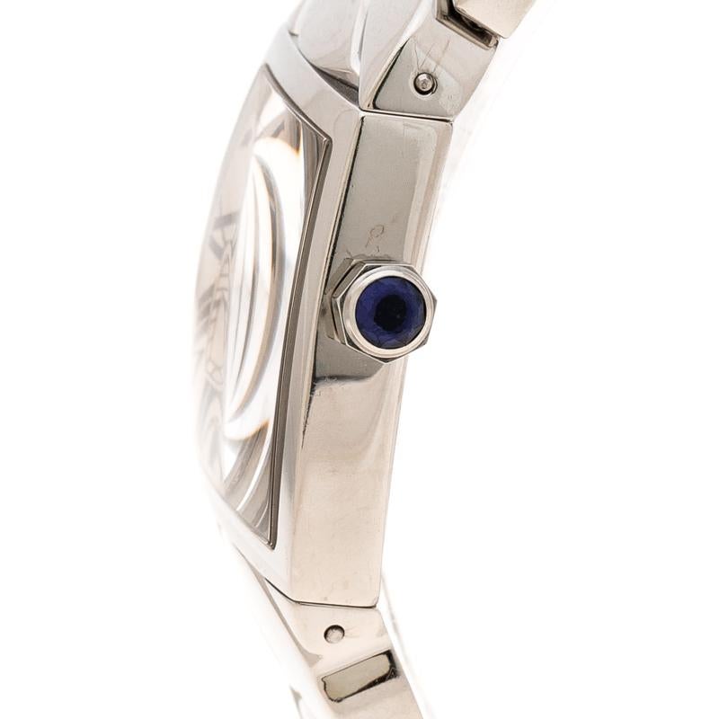 Cartier Cream Stainless Steel La Doña 2835 Women's Wristwatch 28 mm In Good Condition In Dubai, Al Qouz 2
