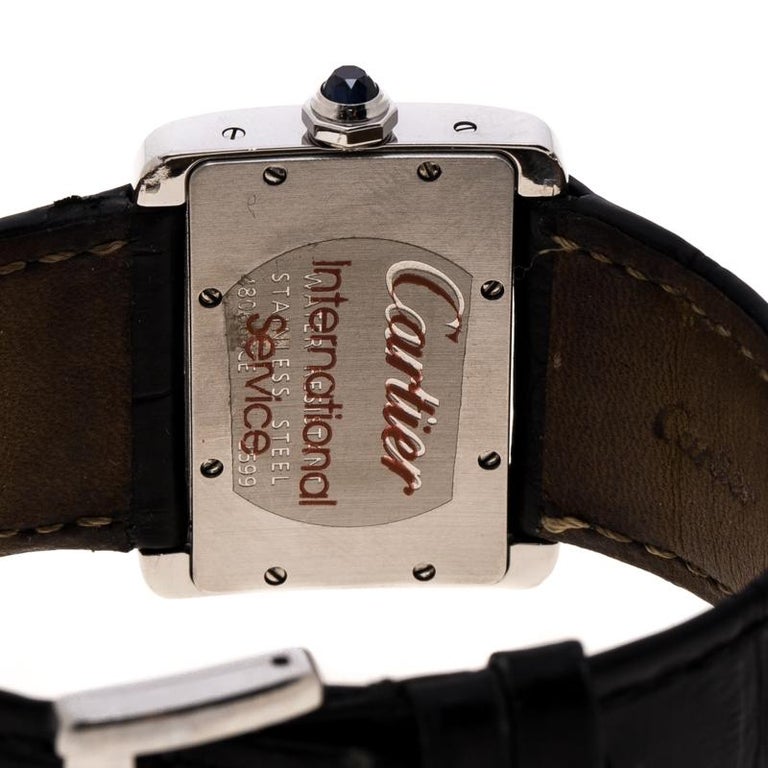 Cartier Cream Stainless Steel Tank Divan 2599 Women's Wristwatch 31 mm ...
