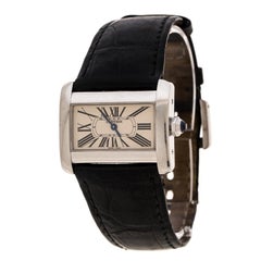 Cartier Cream Stainless Steel Tank Divan 2599 Women's Wristwatch 31 mm