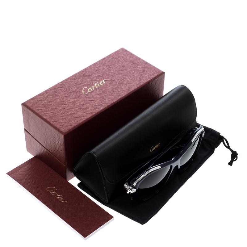 Cartier Dark Blue/Brown Gradient Panthere De Cartier Sunglasses 2