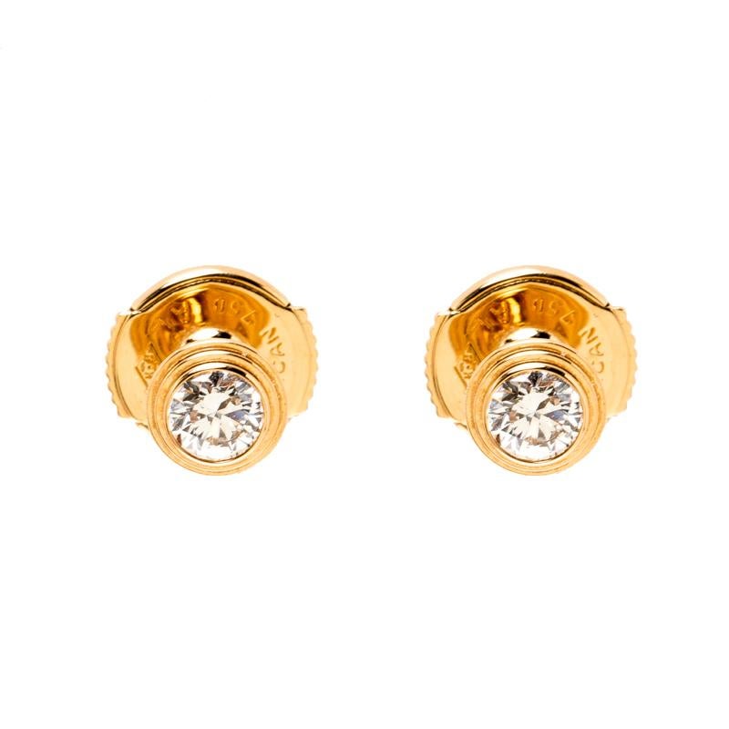 Cartier Diamants Legers Pink Gold And Diamonds XS Earrings