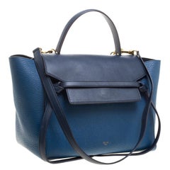 Celine Blue Leather Belt Tote