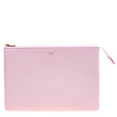 Celine Lilac/Orange Leather Clutch