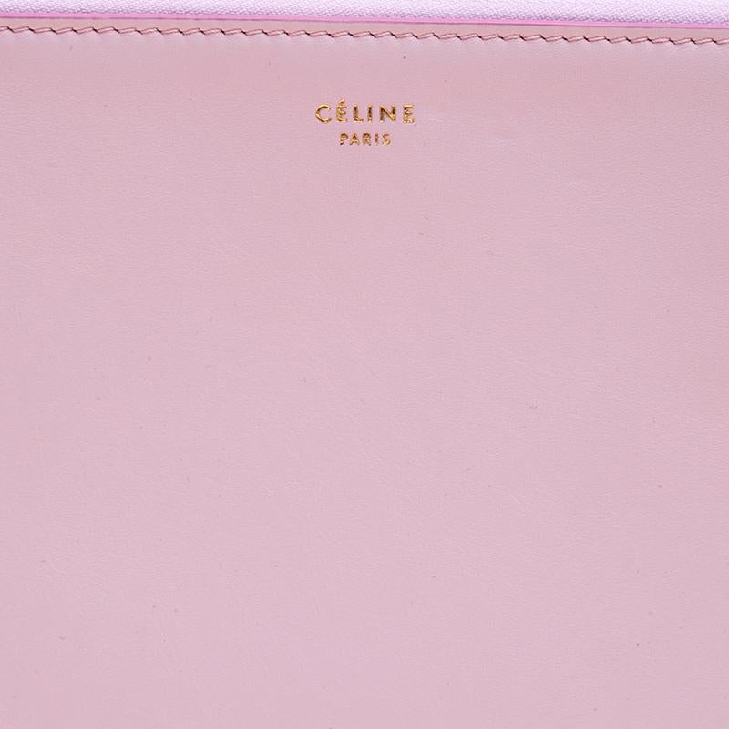 Celine Lilac/Orange Leather Clutch 6
