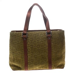 Celine Green Macadam Suede Small Lovely Shoulder Bag