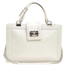 white chanel bags quilted chanel off white leather reverso boy tote bags 39 for sale on 1stdibs white chanel bags quilted chanel off white leather reverso boy tote bags 39 for sale on 1stdibs