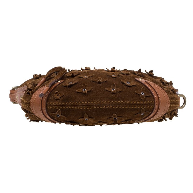Louis Vuitton Cacao Suede Limited Edition Onatah Fleurs Pm Bag For