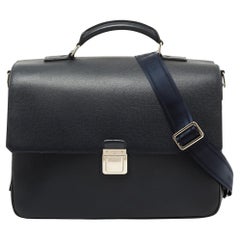 Louis Vuitton Dark Blue Taiga Leather Vassili GM Bag