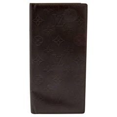 Cartera Billetera Organizador de Piel Monograma Marrón Oscuro Mate Louis Vuitton