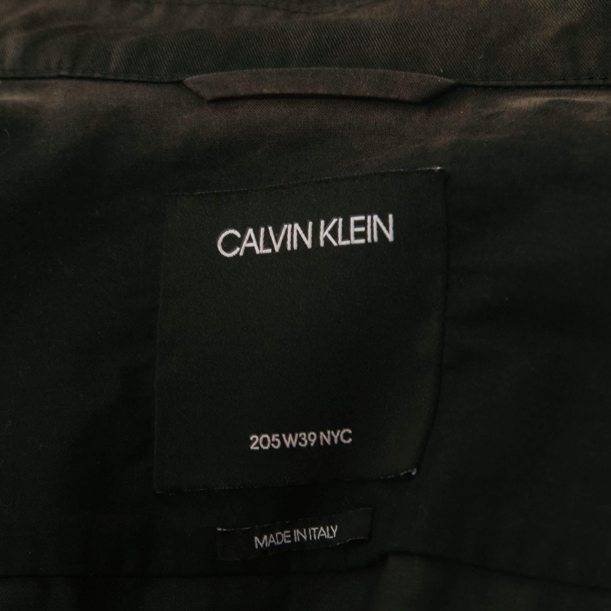 Calvin Klein - Giacca da pompiere in cotone nero riflettente In condizioni ottime in vendita a Dubai, Al Qouz 2