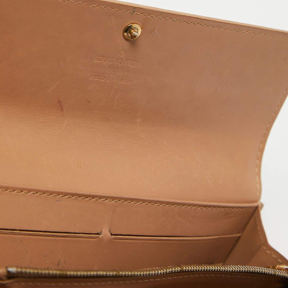 Cartera Louis Vuitton Noisette Monogram Vernis Sarah en venta 6