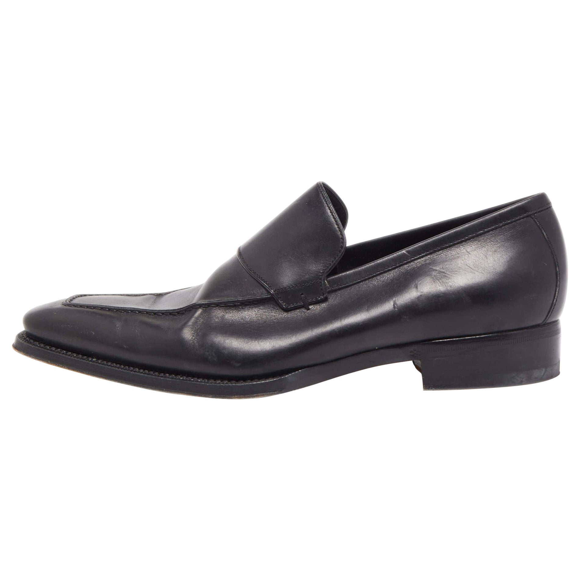 Penny Loafers en cuir noir de Gucci Taille 41.5