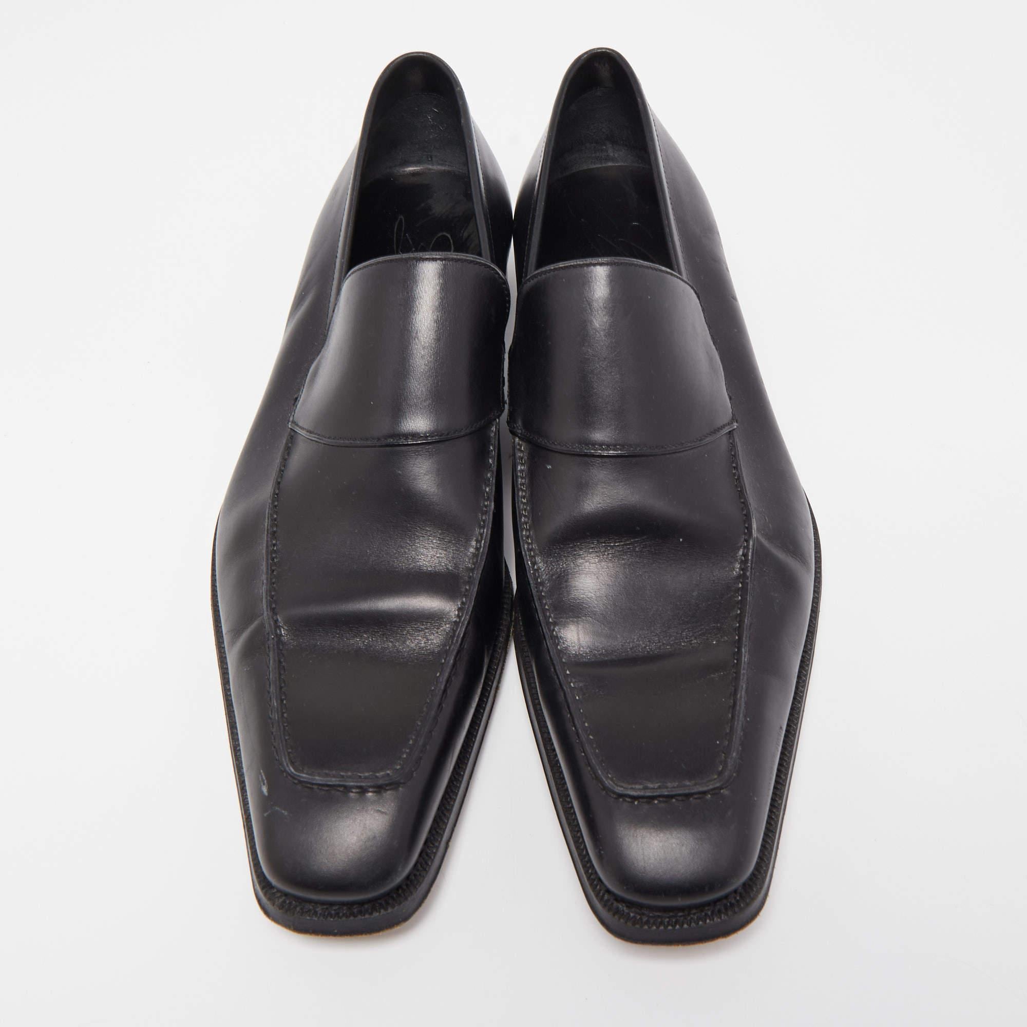 Nero Gucci Mocassini Penny Web in pelle nera misura 41.5 in vendita