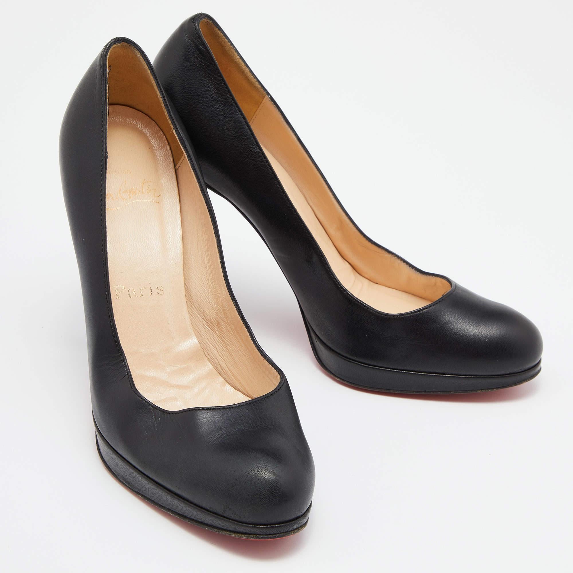 Donna Christian Louboutin Pumps in pelle nera &New Simple Taglia 37.5 in vendita